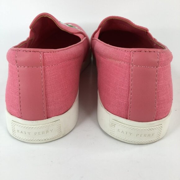 KATY PERRY The Kerry Canvas Slip-On Pink Palm Tree Sneaker Size 7M - Picture 7 of 15